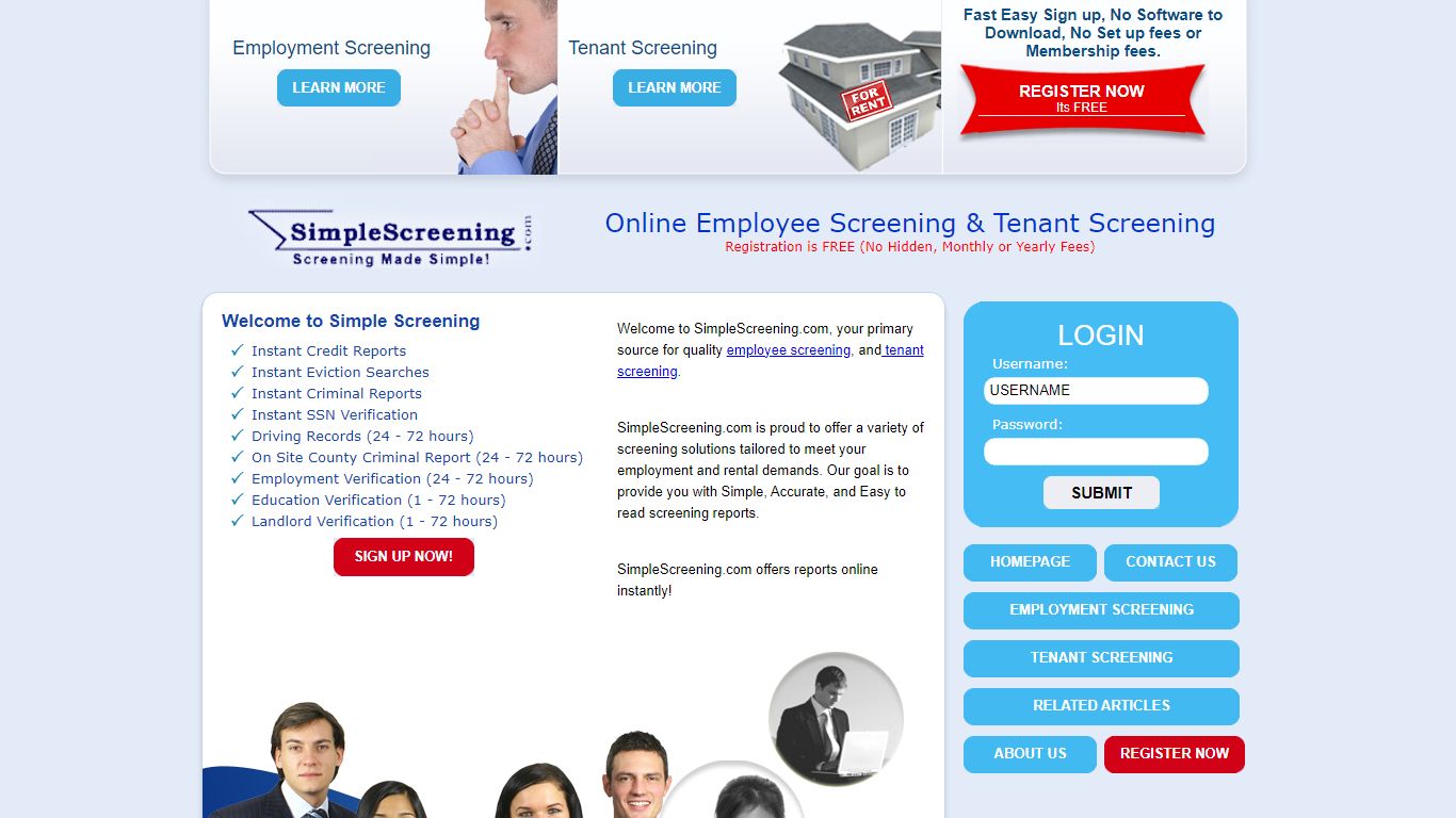 Employee & Employement Screening | Tenant Background Check | Credit Checks